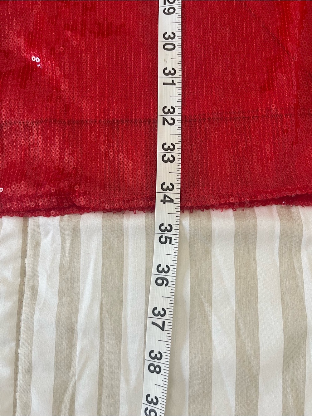 ✨ A New Day Red Sequin Skirt | Size XS | Midi to Maxi Length on Petite Frames - Picture 13 of 13